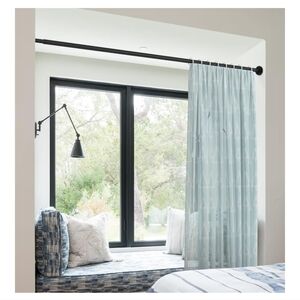 32"-89" Shower Curtain Rod Black